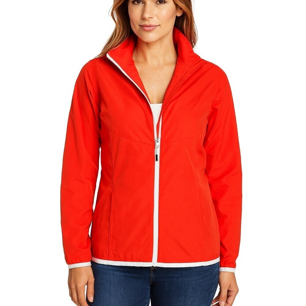 Champion Elite jacket neon orange lightweight windbreaker full zip up SZ S